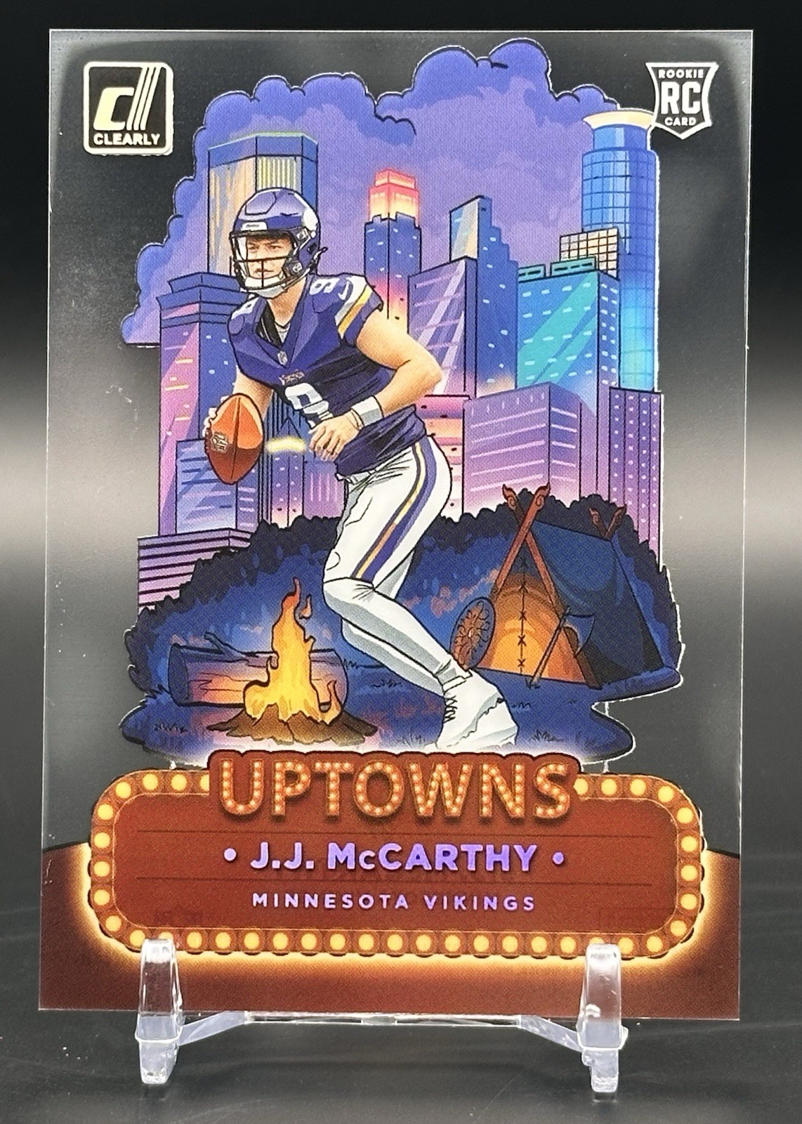 2024 Panini Clearly Donruss Clearly J.J. McCarthy Uptowns Rookie Vikings 🔥🔥🔥