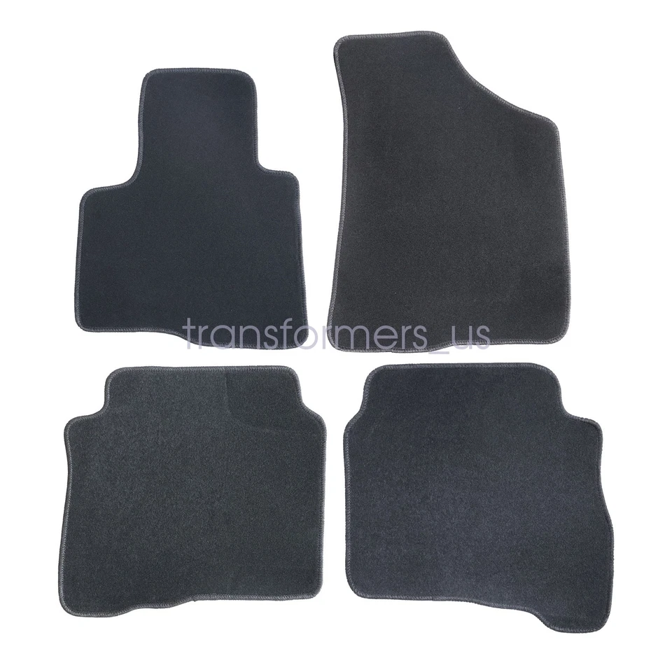 Alfombrillas de terciopelo de repuesto negras para Hyundai Santa Fe 2007-2012 4 puertas Foto 4 de 4
