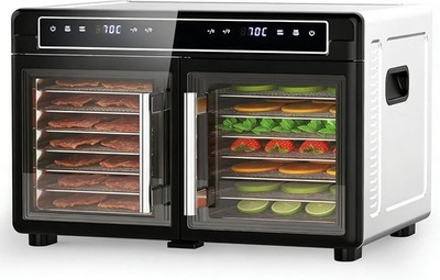 Food Dehydrator, 16 Stainless Steel Trays with 10 ft² Drying Space, 1200W