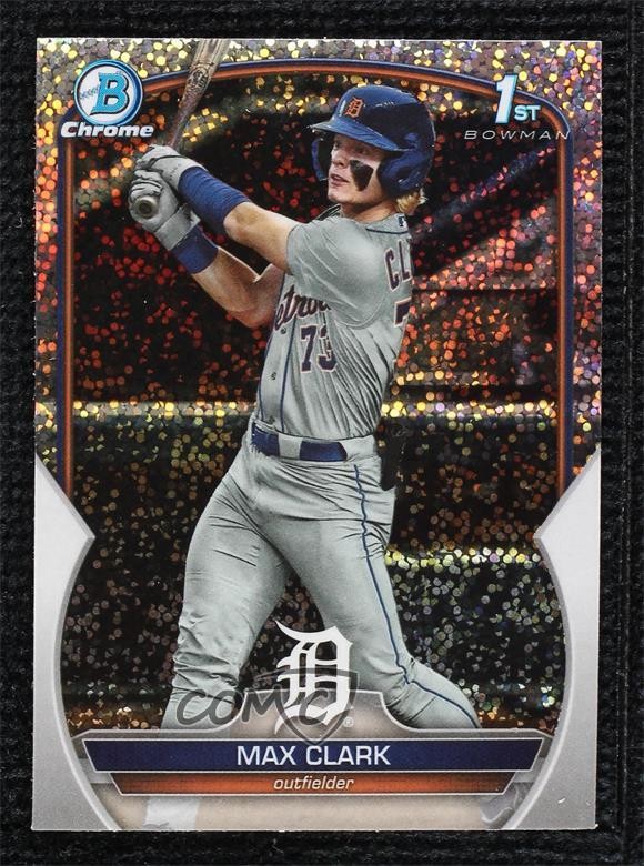 2023 Bowman Draft Chrome Sparkle Refractor Max Clark #BDC-76 11o2