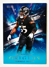 2018 Panini Origins Terrell Suggs BLUE Parallel Card SP #/25 Ravens Legend!