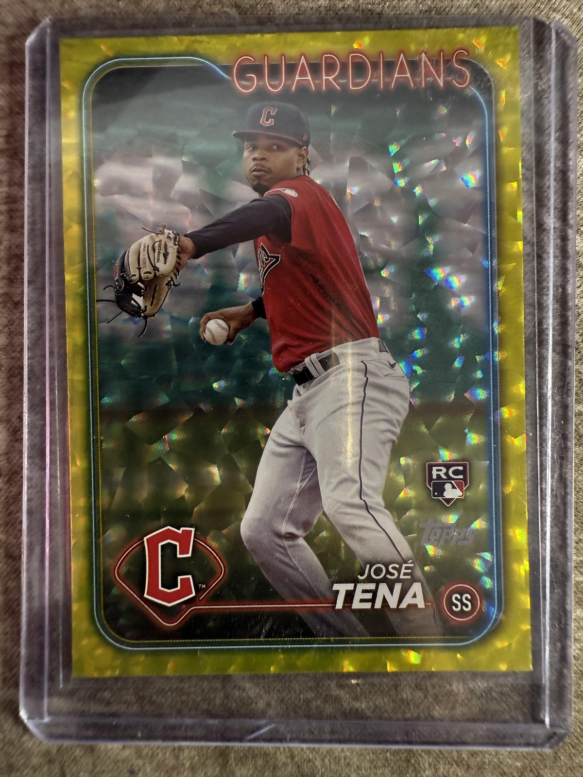 2024 Topps #678 José Tena Yellow Crackle Foil #/50