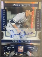 2010 Donruss Elite Extra Edition Derek Dietrich #23 Aspirations Die-Cut /100 RC