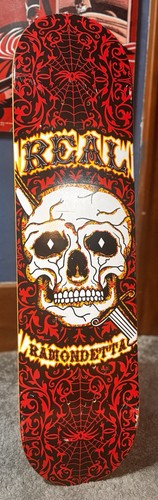 2007 RARE-REAL SKATEBOARDS Peter Ramondetta Pro Model Wildcard Spider-Skulls