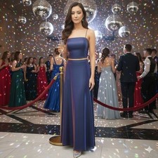 CLEARANCE WAS $210 Shimmer Color Change Two Piece Gown Size 8