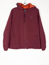 The North Face Hooded Jacket Womens L Burgundy Lined Hooded Full Zip Winter Logo