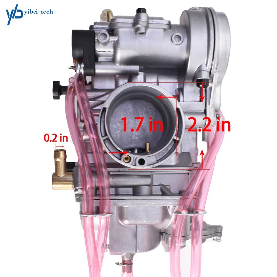 Carburetor For Kawasaki KX250F FCR38mm 2004-2010 Suzuki RMZ250 2004-2009 - Image 3 of 4