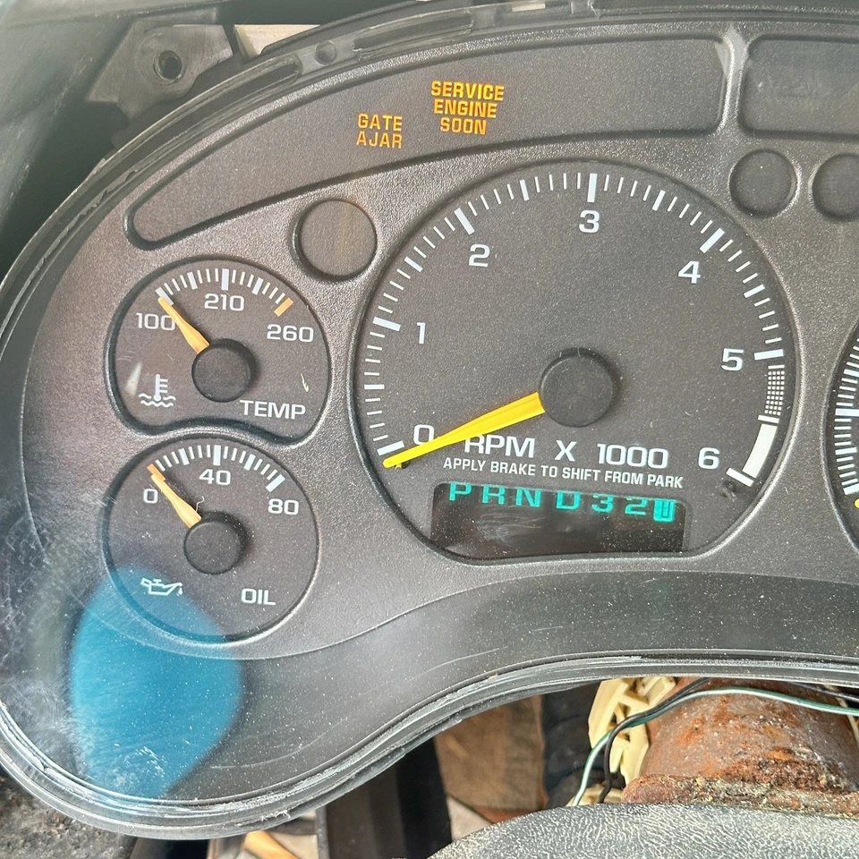 2000 Chevrolet Blazer Jimmy 4.3L painel de instrumentos velocímetro fabricante de equipamento original 16267425 - Imagem 3 de 4