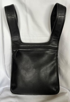 Vintage Coach Slim Hippie Backpack 9405 Black Leather Minimalist Bag