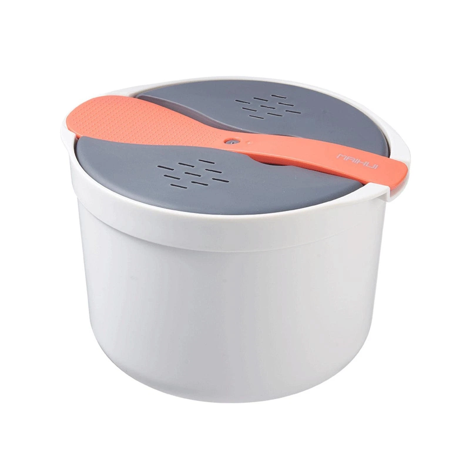 Microwave Rice Cooker, 2L Microwave Rice Steamer Pasta Cooker with Strainer, ...