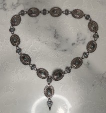 VTG Native American Navajo Sterling Silver Turquoise Concho Belt 39  Signed GA