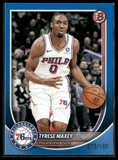 2025-26 Bowman Basketball #66 Tyrese Maxey Blue Parallel #/150