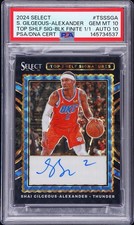 2024 select shai gilgeous alexander Top Shelf Signatures BLACK FINITE 1/1 PSA 10
