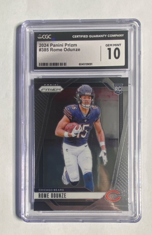 Panini Prizm Rome Odunze #385 CGC 10 Rookie Chicago Bears NFL Football Card