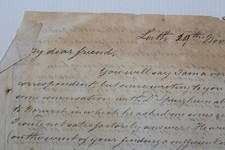 1816 Letter from Bryan Donkin to William Hart of Norwich poor condition
