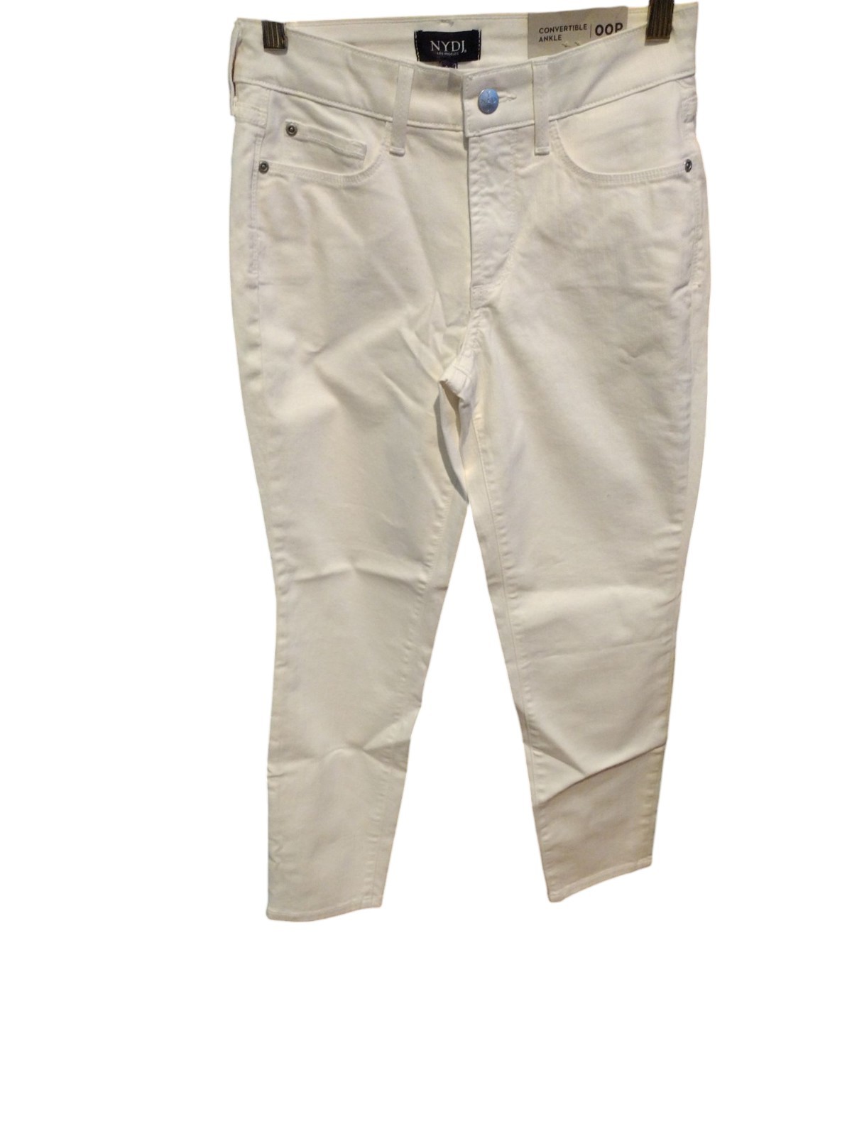 NYDJ Alina Convertible Ankle Lift & Tuck White Denim Jeans Women’s Size OOP