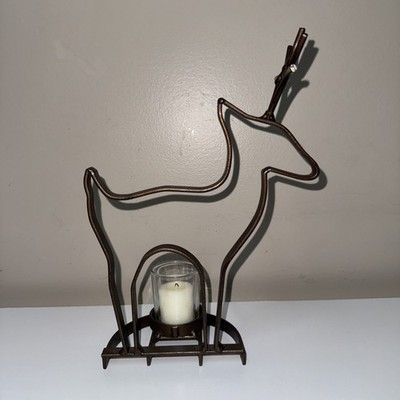 AROMATIQUE Wrought Iron Reindeer Christmas Votive Candle Holder 2.5 OZ.