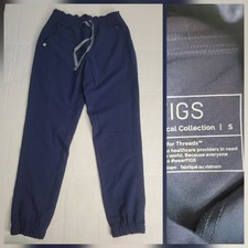 Figs Scrub Jogger Pants Womens Small Technical Collection Blue 1000622R PO 5593