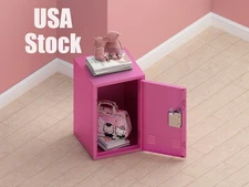 24" H Locker Storage Cabinet,Metal Locker Storage Cabinet with 1 Doors, Rose Red