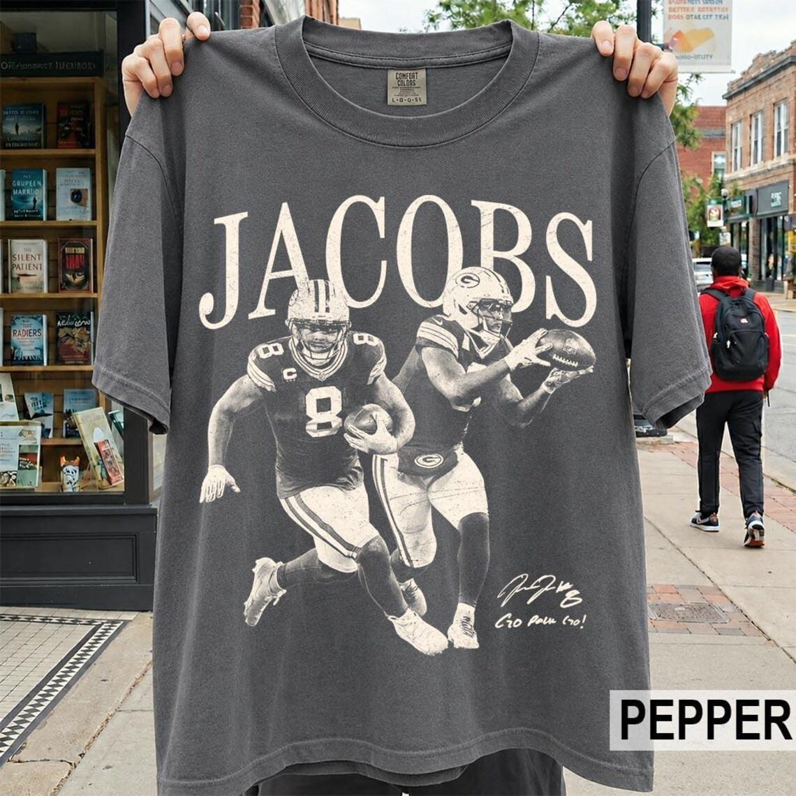 Josh Jacobs Shirt Comfort Colors Unisex Vintage Football Graphic Tee Game Day