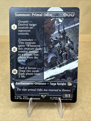 Magic the Gathering Summon: Primal Odin R 0365 Final Fantasy Borderless NM/M