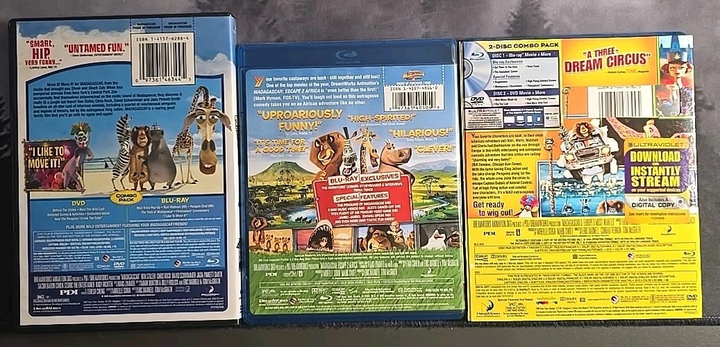 Madagascar: 3 Movie Collection (DVD, 2013, 3-Disc Set) for sale