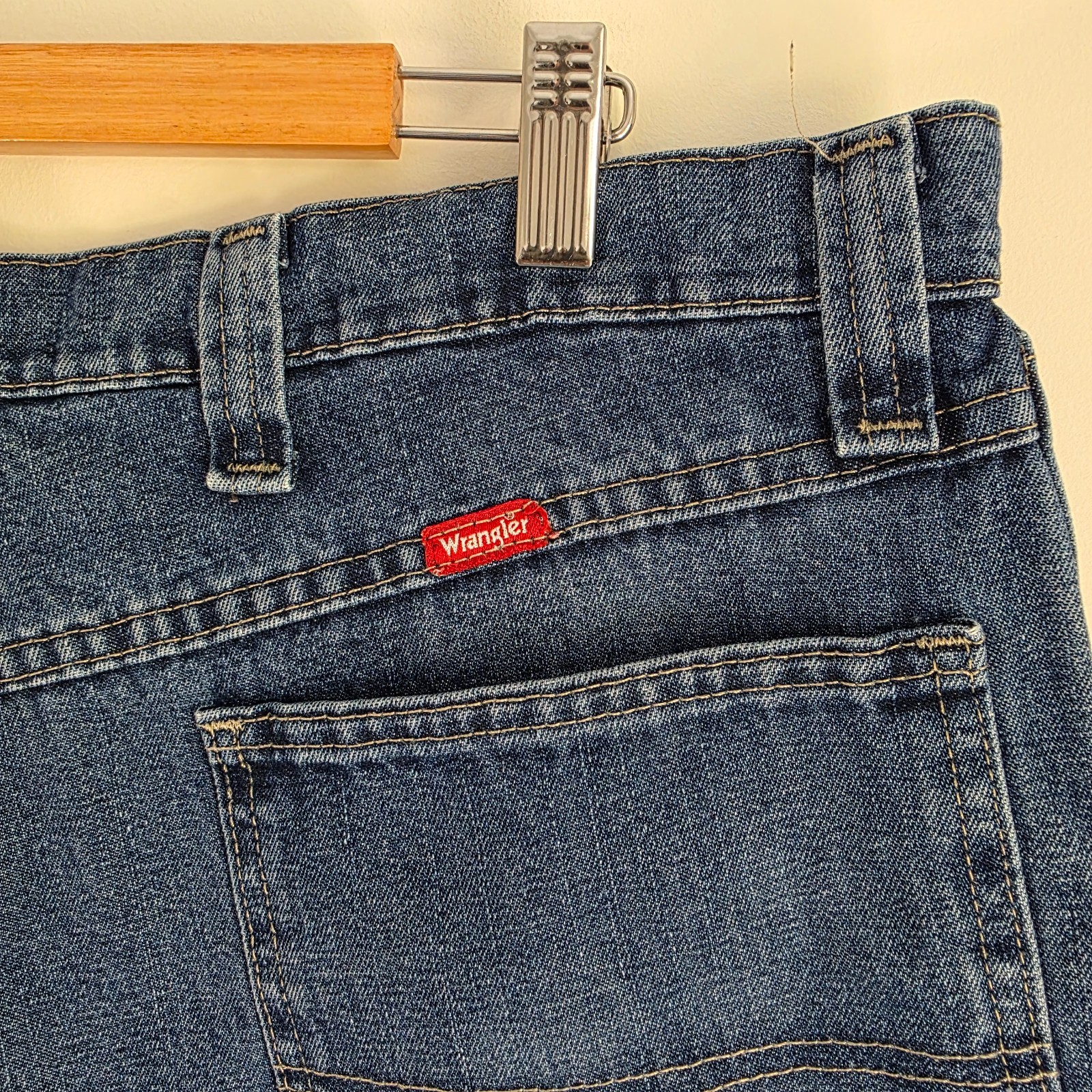 Wrangler Carpenter Jeans W38 L32 Blue Fleece Lined Workwear Utility Gorpcore image 9