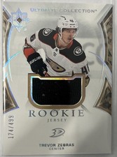 2021-22 UD Ultimate Hockey Trevor Zegras /499 RC Rookie Jersey Patch #190 AA18