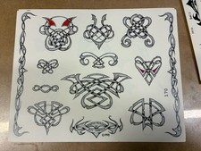 Tattoo Flash Single Sheet Print by Jeff Bartels Traditional Style 11 X 14 170