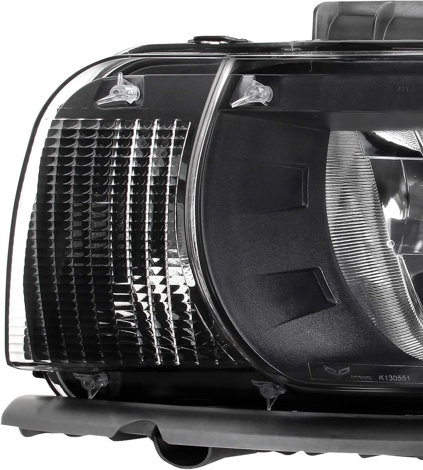 适用于 2010 - 2013 雪佛兰科迈罗黑色车头灯替换件左 + 右 — 第 4/4 张图片