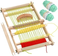 Wooden Weaving Loom Craft Kit Large Frame for Kids Beginners Adults
