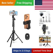 64 Tripod for Cell Phone Camera, Phone Tripod with Remote and Phone Holder...