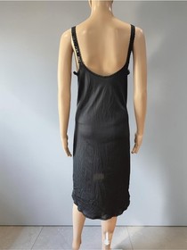 Vintage Vanity Fair black Slip Dress Lace Sweetheart Neckline SZ 34