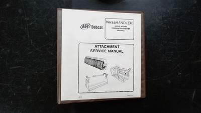 Bobcat VersaHANDLER Attachment Service Manual 6901652 Angle Broom
