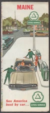 Cities Service Gasoline Road Map State of Maine 1964