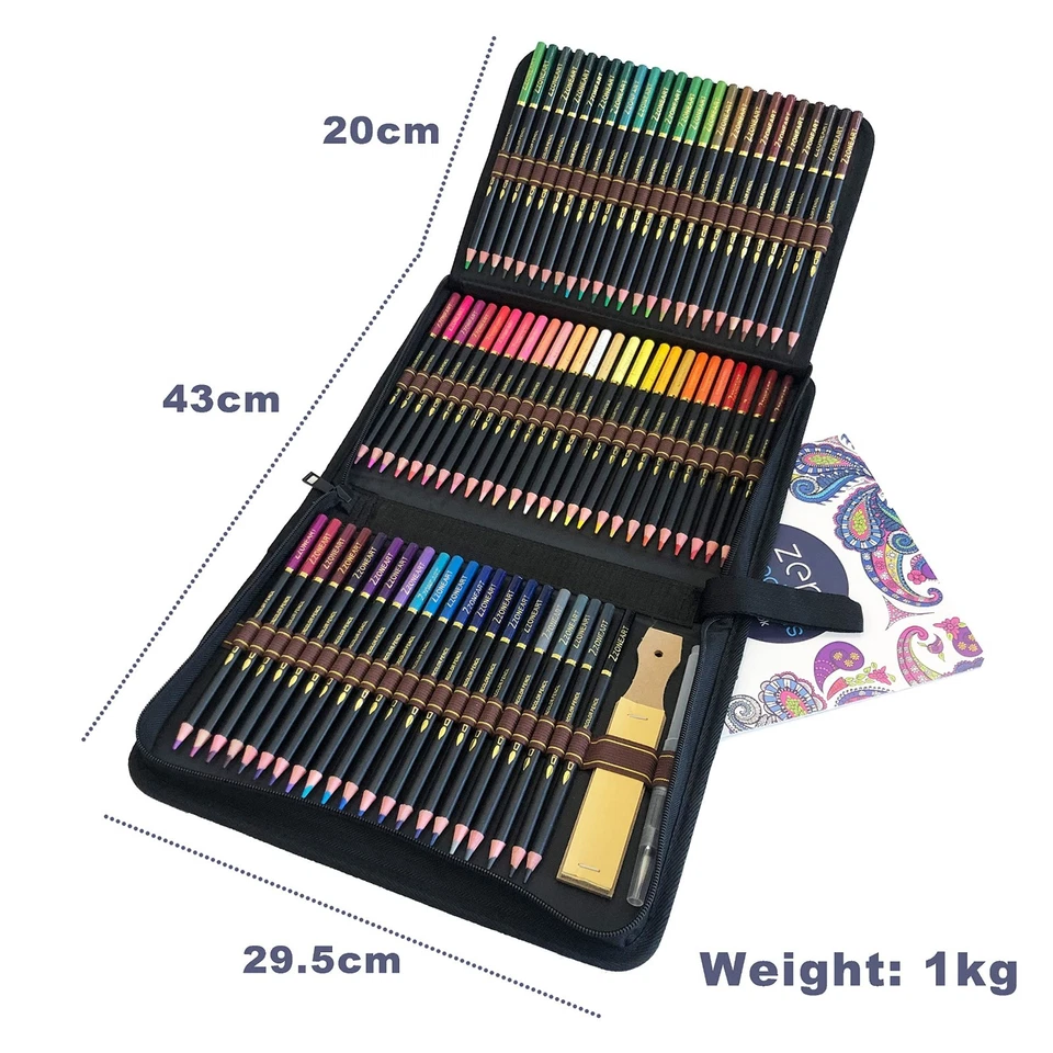 Professionelle Aquarell Buntstifte Set, 96 Stück Aquarellstifte Skizzieren Bleis - Bild 3 von 4