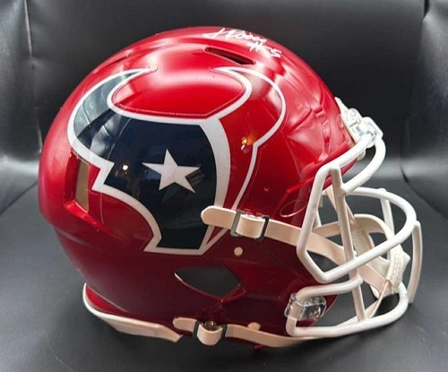 Jalen Pitre Signed Speed Flash Authentic Helmet Houston Texans JSA *READ*
