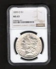 1899-O MORGAN SILVER DOLLAR.  NEW ORLEANS MINT.  NGC GRADED MS-63 .  UNDERGRADED