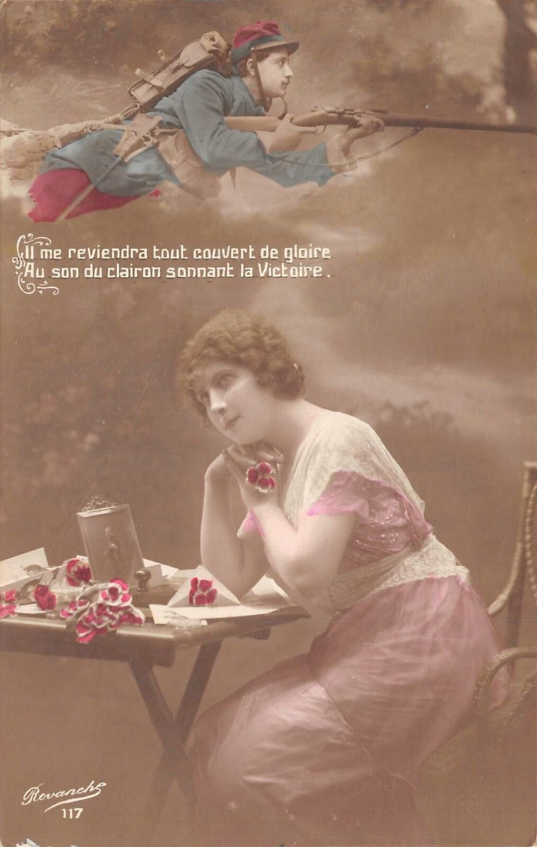 Carte Postale Patriotique Ancienne – Thème Militaire (Réf. 138124)