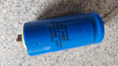 Sprague TYPE 748D 4700uG 100V DC Kondensator