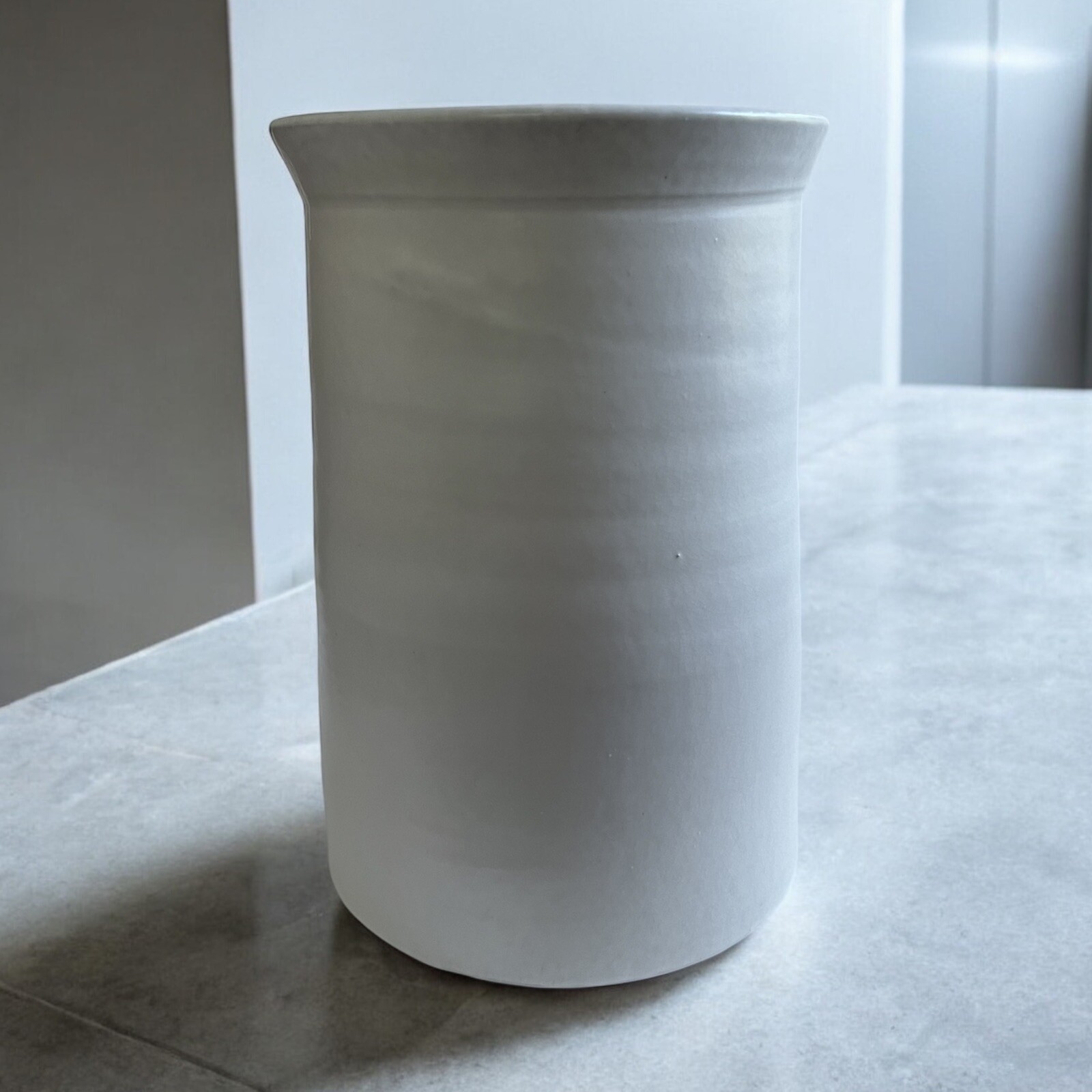 Large sculptural terra cotta vessel in Sottsass-inspired postmodern style