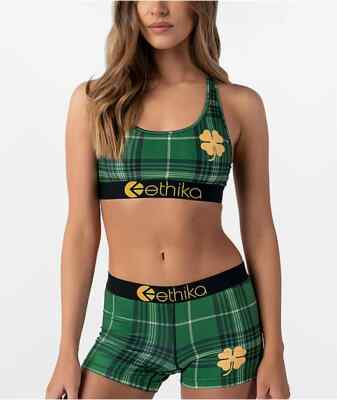 Ethika Women’s Staple Matching Set Sports Bra Shorts New Trendy  Loungewear