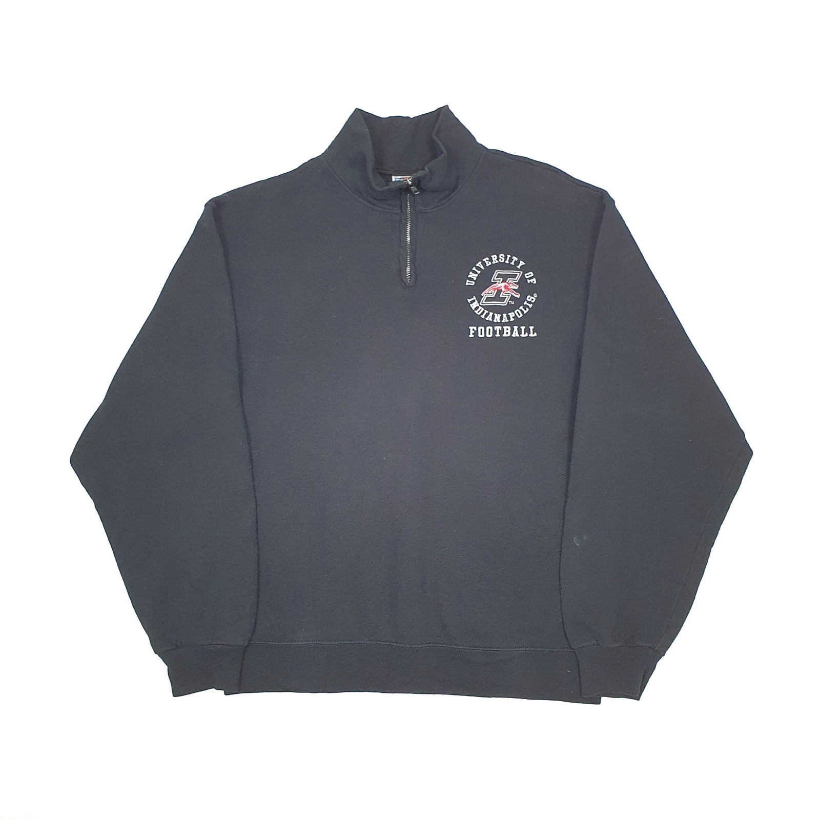 Mens JERZEES USA College Sports Football 1/4 Quarter Zip Jumper Sweatshirt M