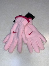 Nike Youth Girls Fleece Gloves Pink Size 7/12 New