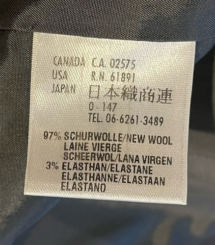 Escada Gray 2 Piece Wool Skirt Suit Tan Stitched Detail Logo Buttons Size 38 - Picture 13 of 13