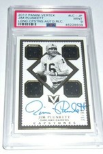 JIM PLUNKETT 17 PANINI GAME USED QUAD JERSEY AUTO 39/99 PSA/DNA/COA SIGNED CARD