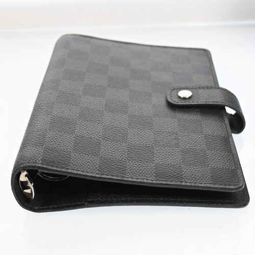LOUIS VUITTON Damier Graphite Agenda MM Day Planner Cover R20242 LV J3146A705 - Picture 6 of 23