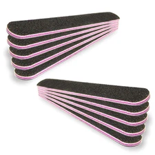 Black Pink Nail Files 80/100 Grit Double-Sided Acrylic Nail File - 10 Pieces