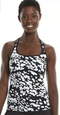 Nike tank tankini Drifter top racerback black white-S
