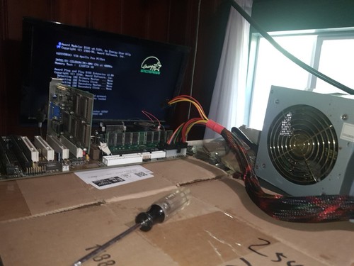 RARE VINTAGE 681V13 VIA VT82C693 SLOT 1 P2 CELERON ATX MOTHERBOARD w/ CPU boots - Picture 18 of 23